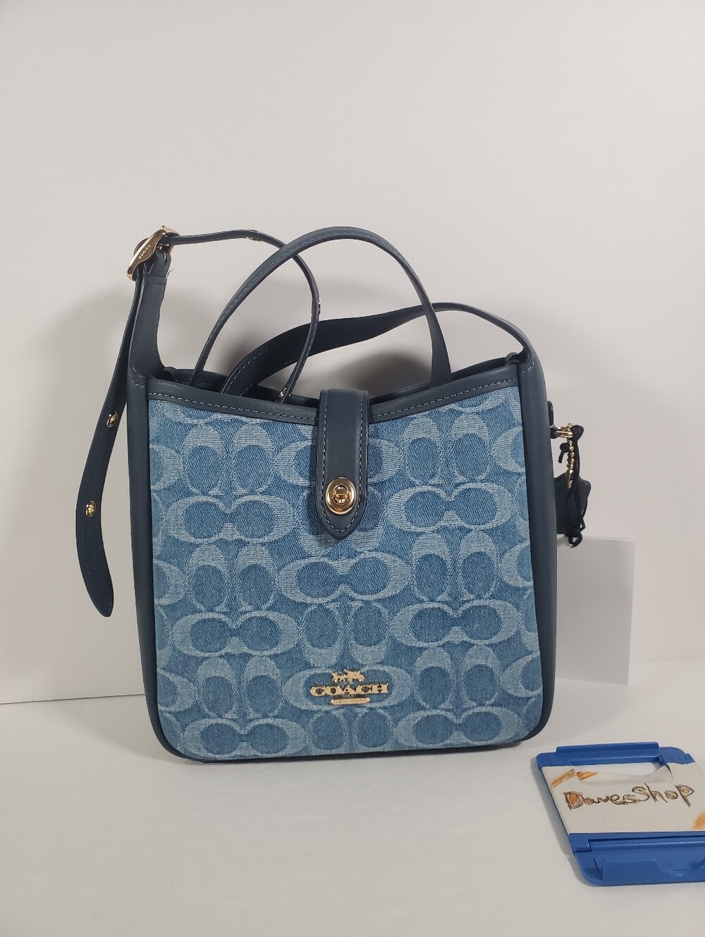 Coach Hadley Mini Crossbody Bag In Signature Denim NWT